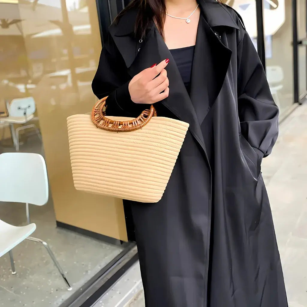 Secret Black Straw Bag