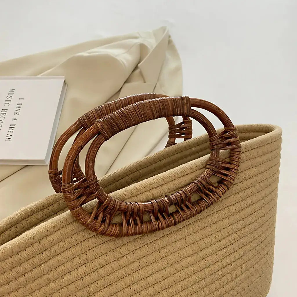 Secret Black Straw Bag