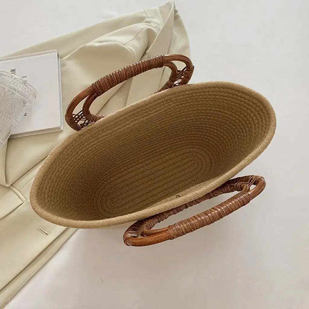 Secret Black Straw Bag