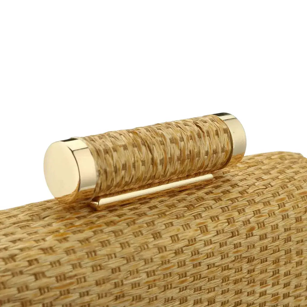 Nature Beige Straw Clutch
