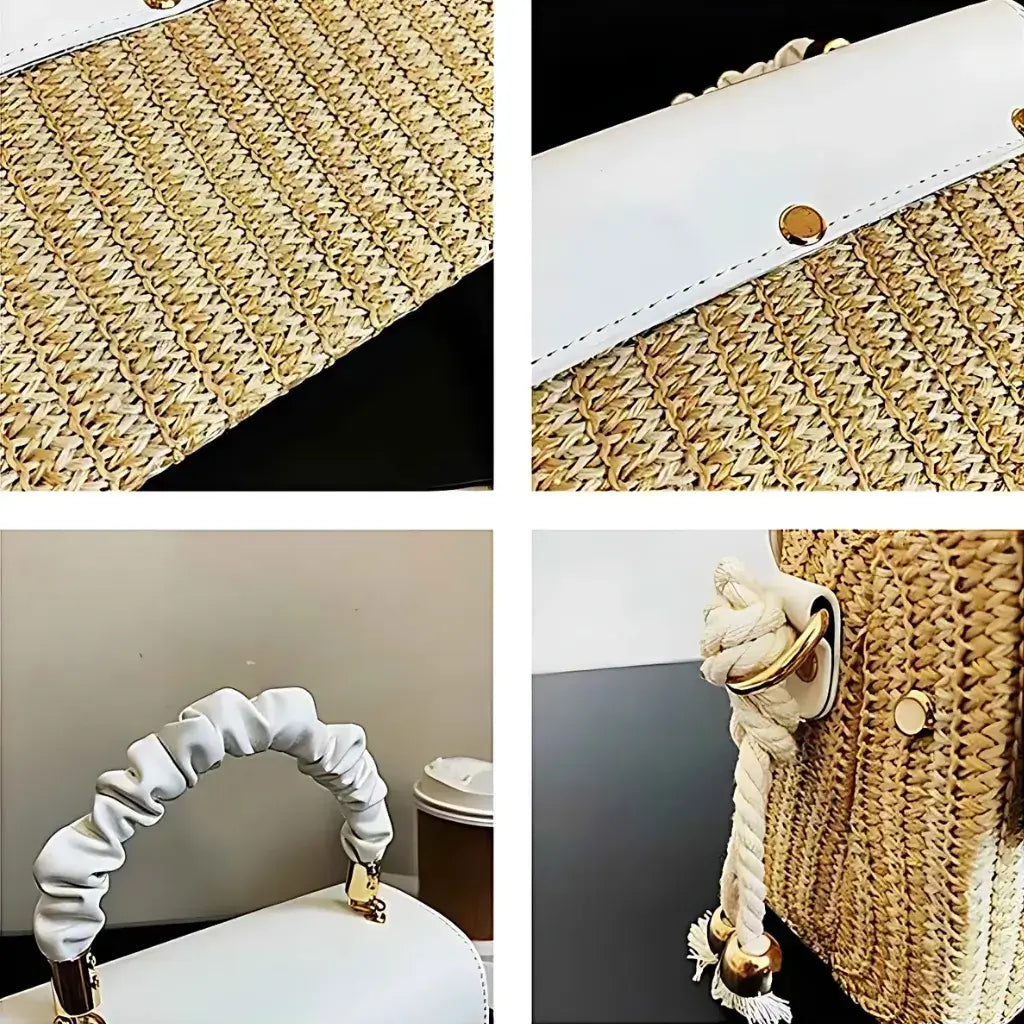 Secret White Straw Bag