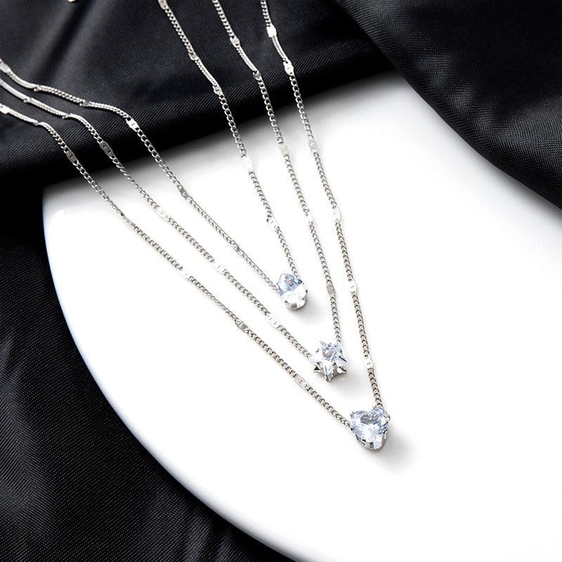 Necklace Zirconia Love Sky & Water