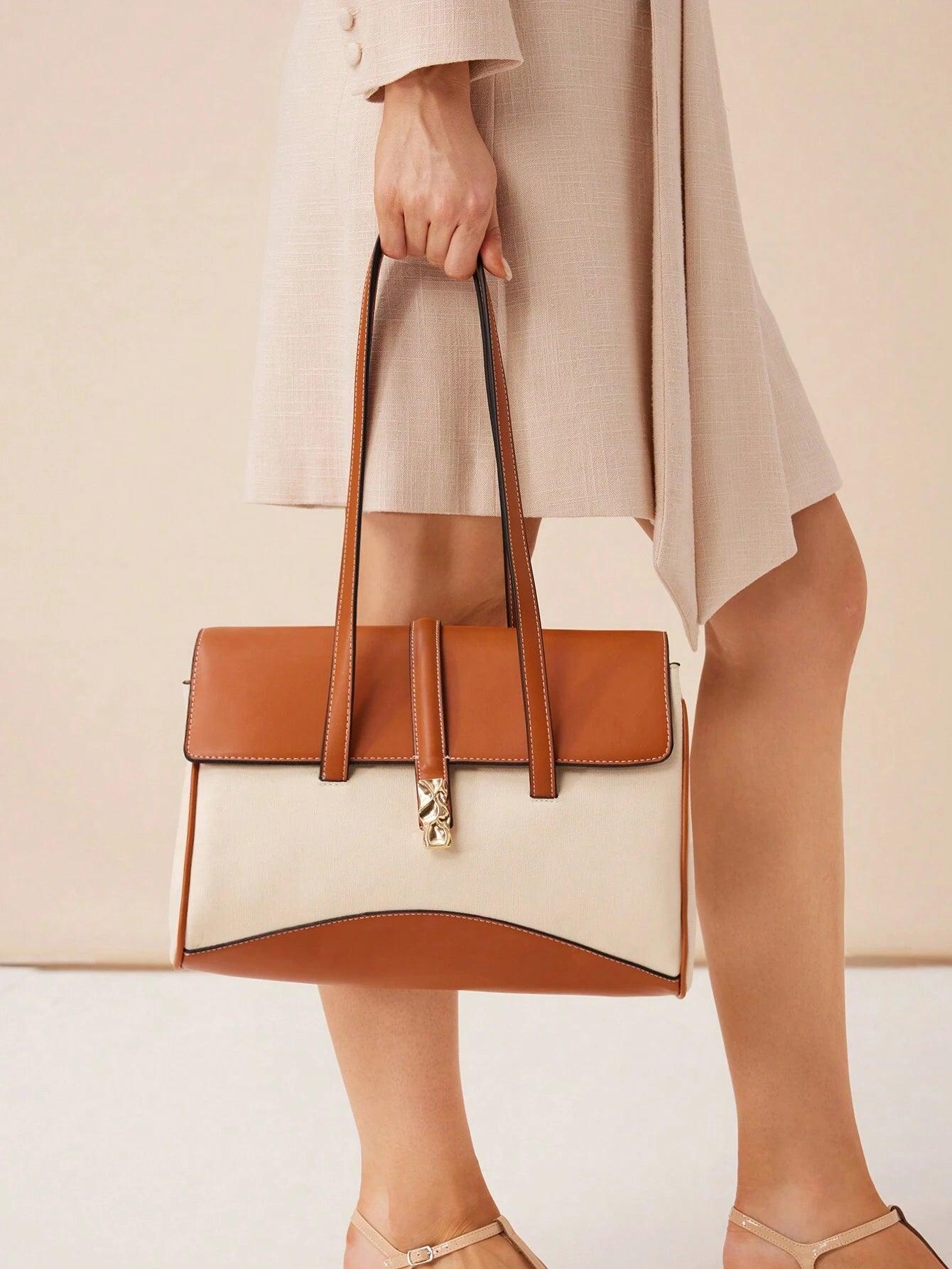 . Roma Two-Tone Flap Women’s Shoulder Bag