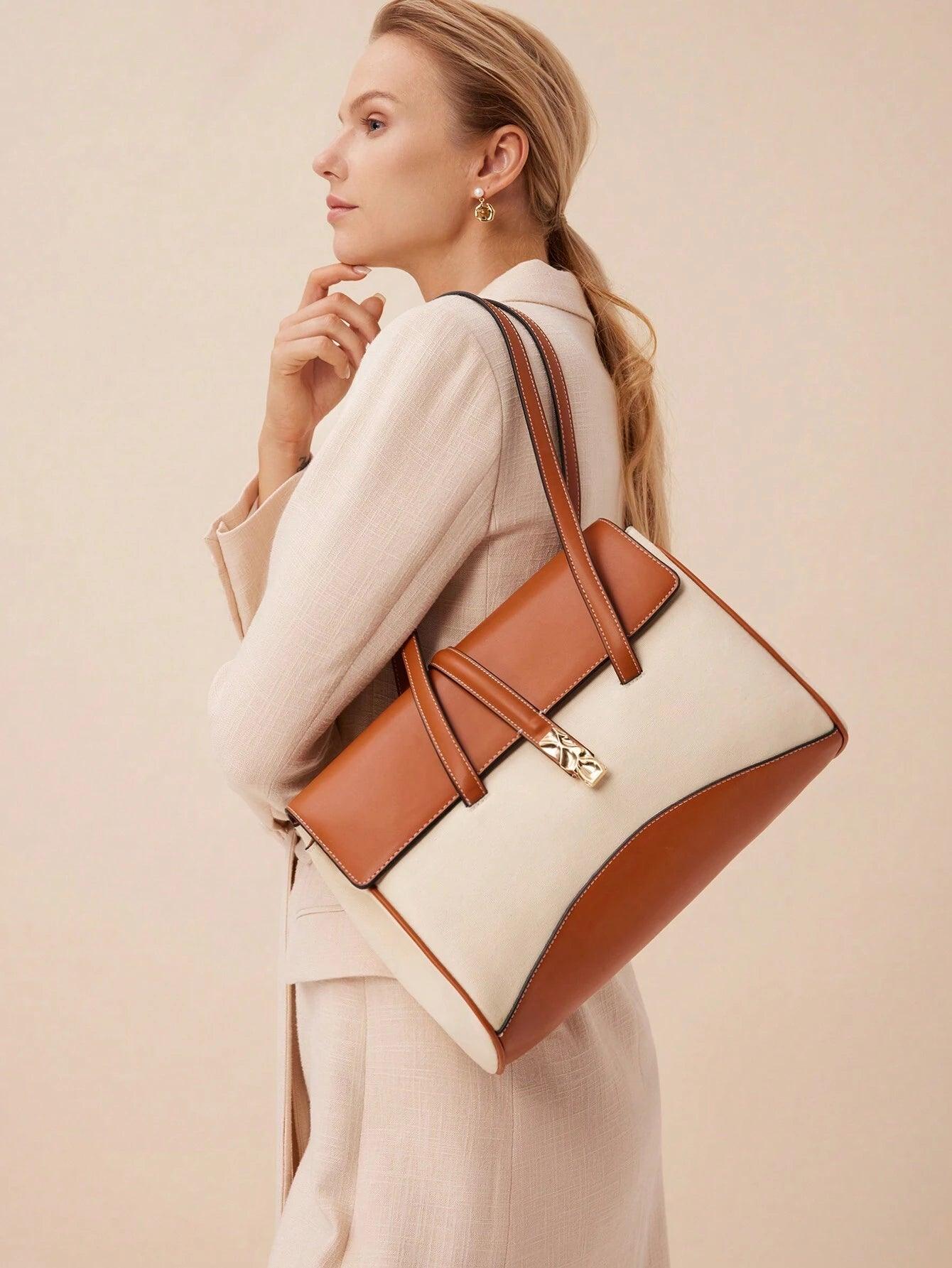 . Roma Two-Tone Flap Women’s Shoulder Bag