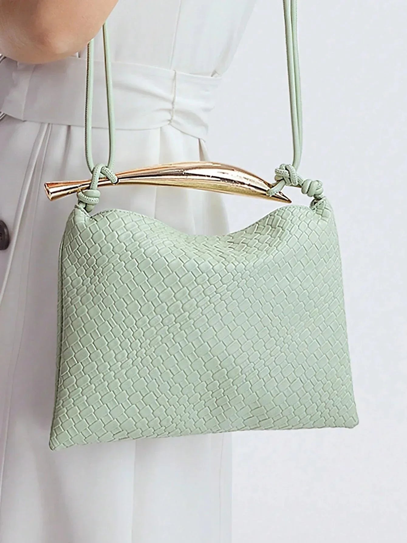 Textured Leather Shoulder Bag - Riviera