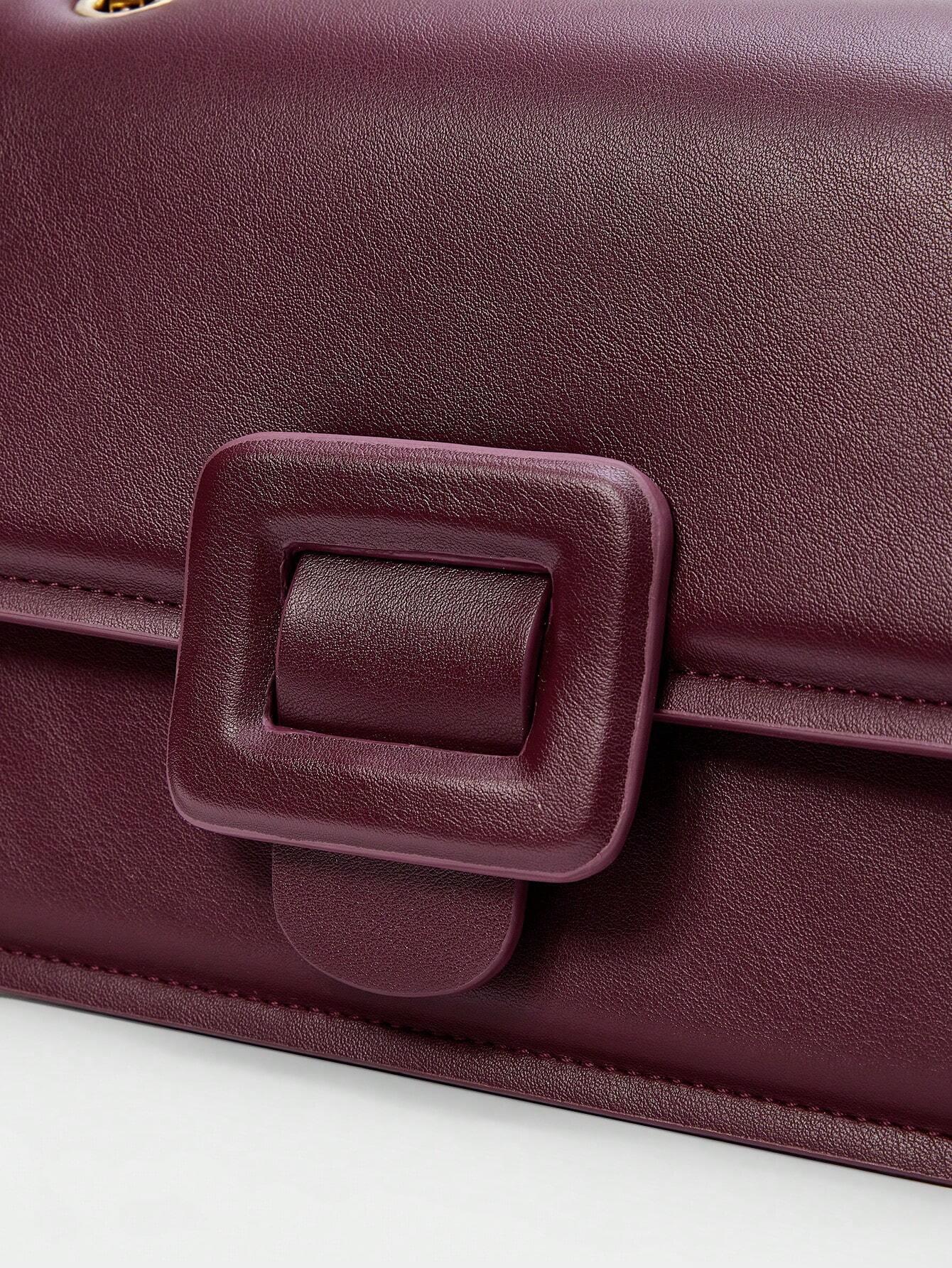 Shoulder Bag with Chain and Buckle - Stella