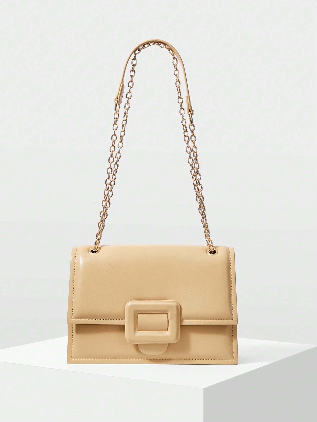 Shoulder Bag with Chain and Buckle - Stella