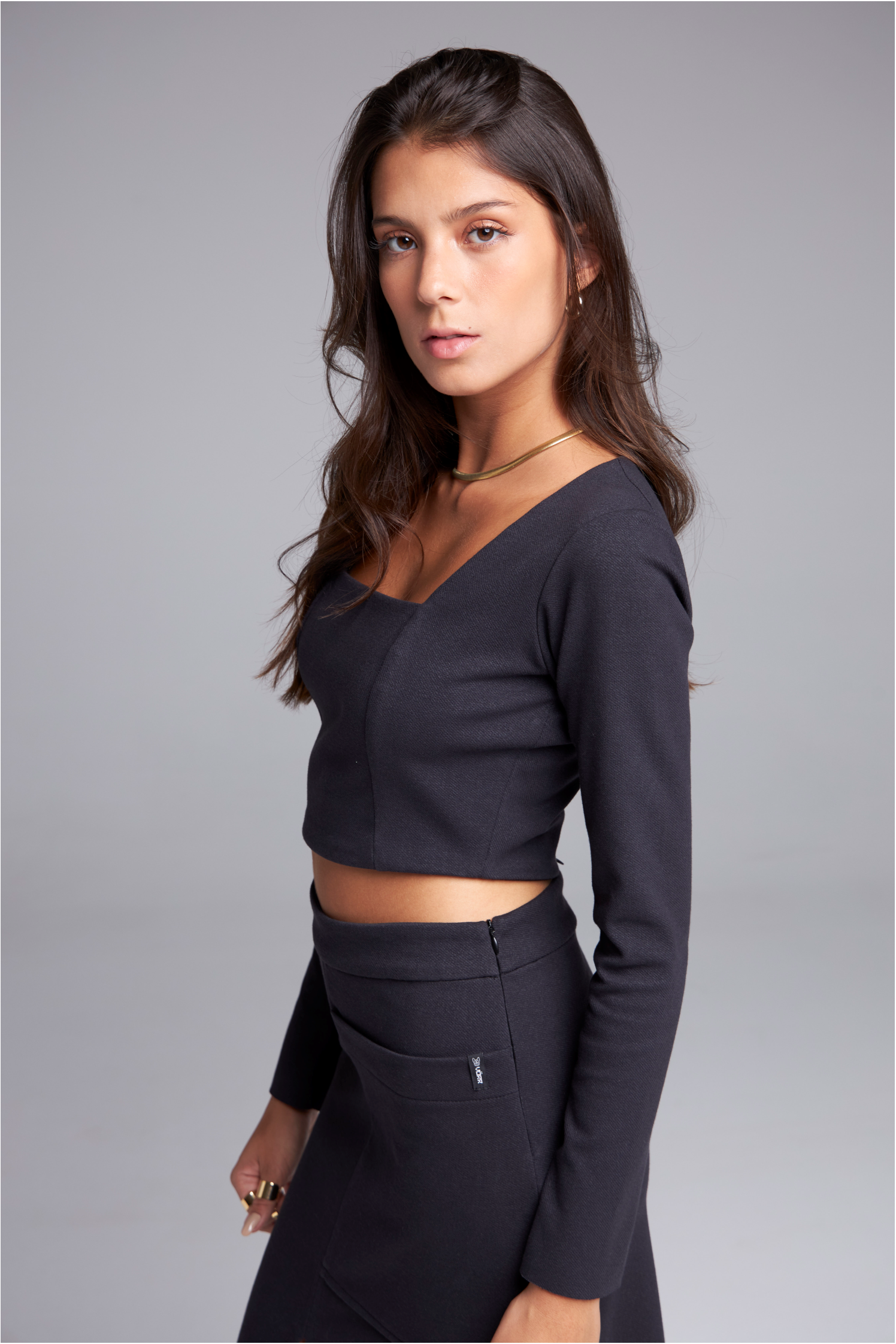 Singular Crop Top - Black