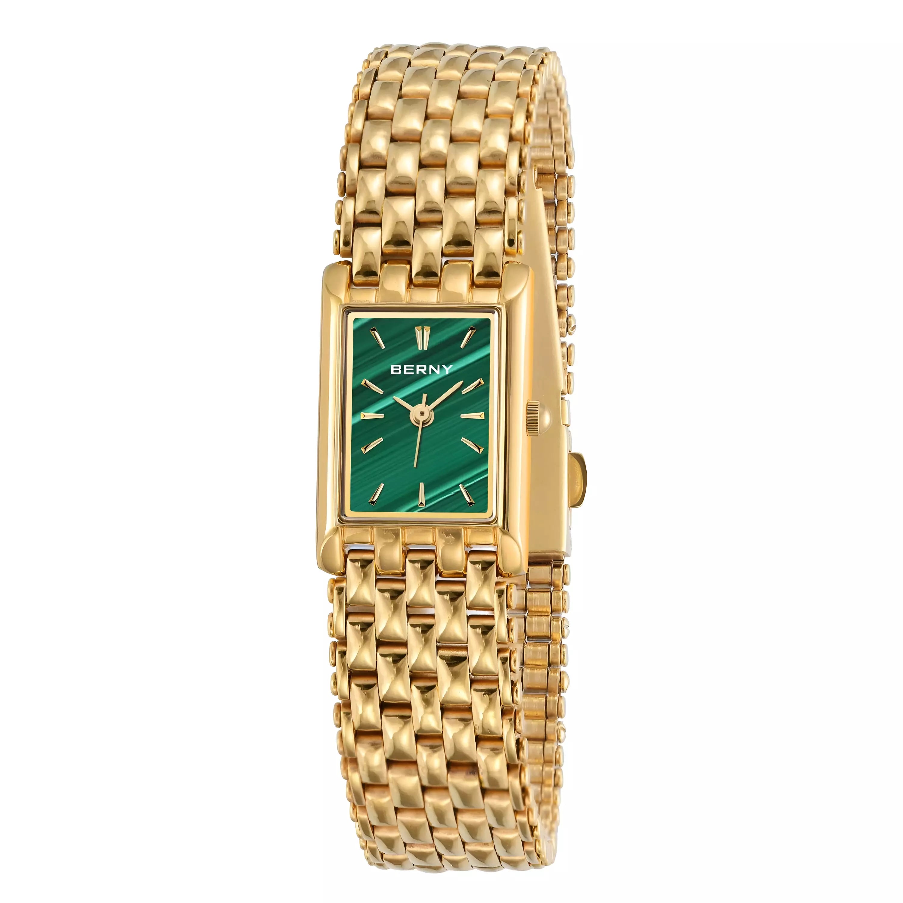 Golden Women’s Watch BERNY – Waterproof with Gift Box
