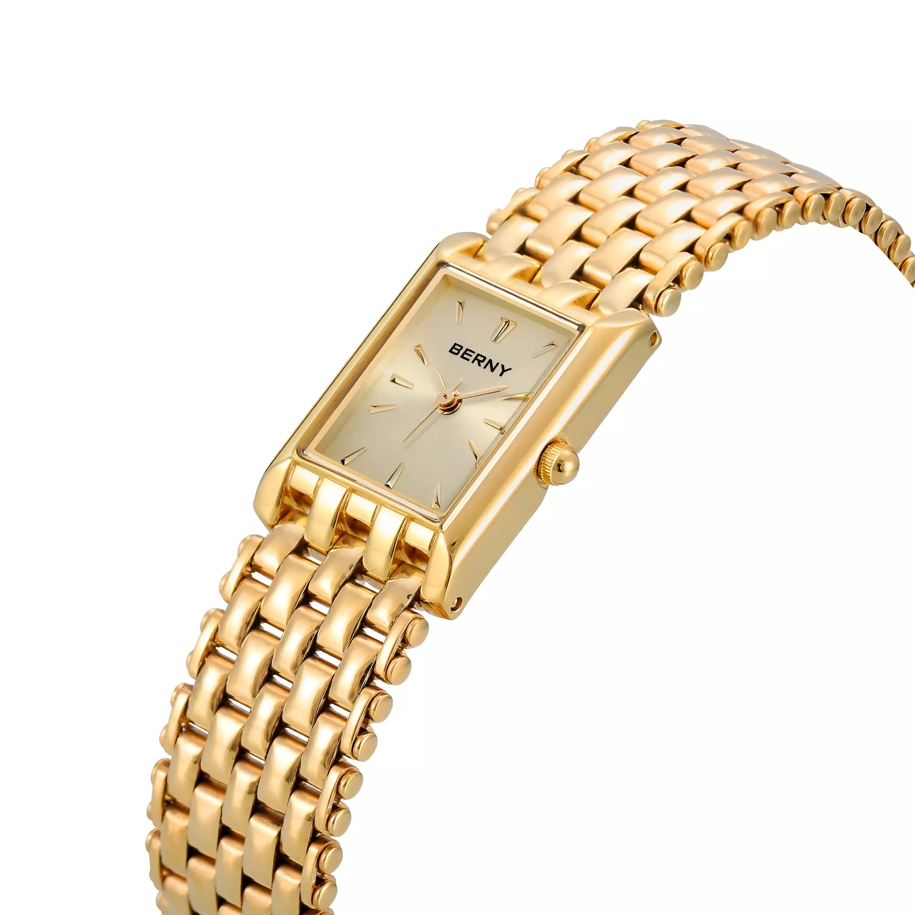Golden Women’s Watch BERNY – Waterproof with Gift Box