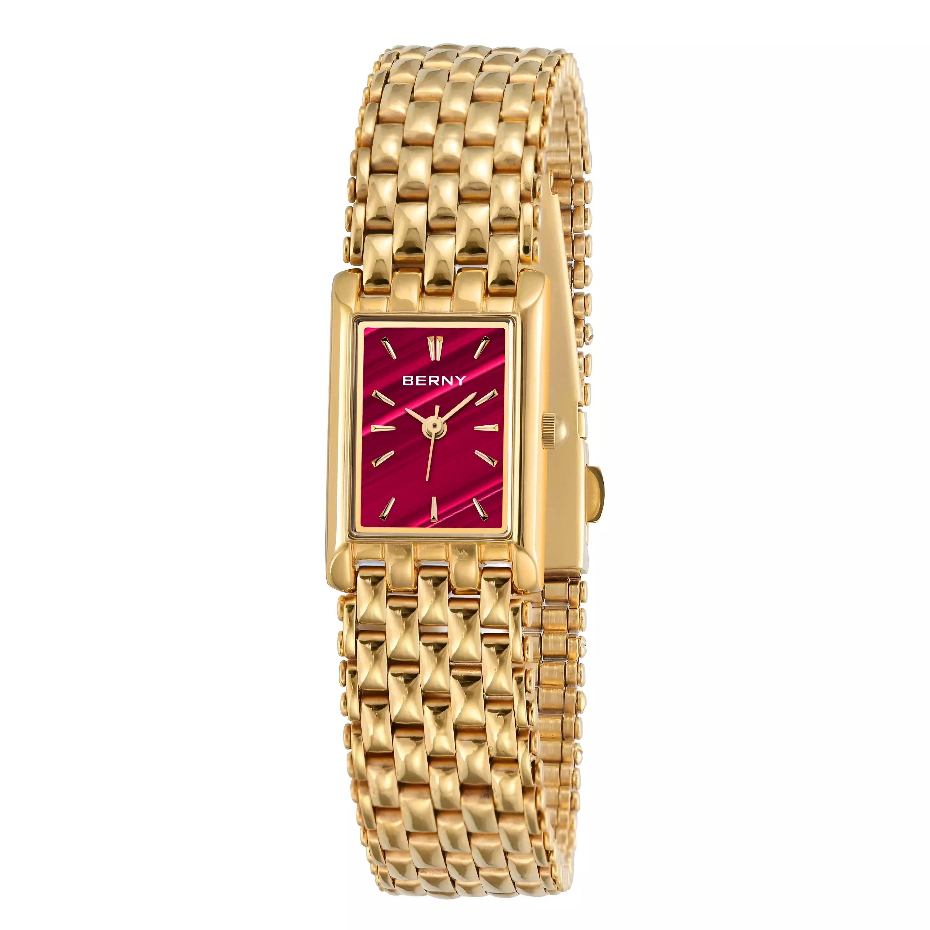 Golden Women’s Watch BERNY – Waterproof with Gift Box